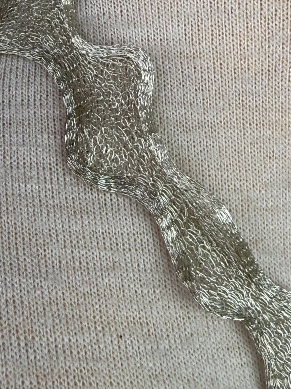 Sterling Silver Woven Mesh Wire Necklace